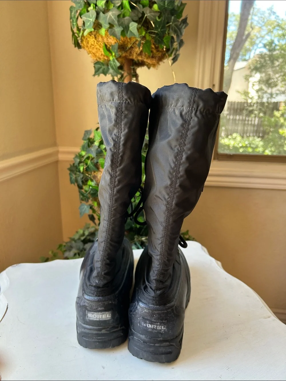 Sorel Snowlion Black Insulated Lace-Up Winter Boots Men’s Size 8